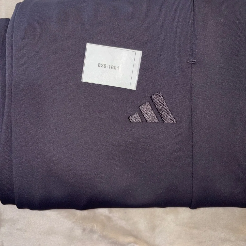 Adidas Womens Wide Leg Training Pants Gray Zip Pockets Size M Luxe Loose Sweat
